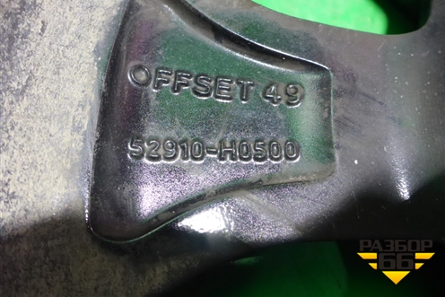 Диск колёсный литой  R16 EJ6 4х100 ET49 Ц.О.54,1 (52910H0500) для Kia Rio с 2017г (Рио 4)