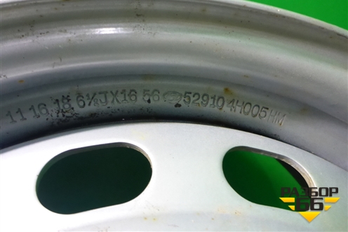 Диски колёсные штампованные (комплект)  R16 EJ6,5 6x139.7 ET56 Ц.О.92,2 (529104H005) для Hyundai Staria с 2021г (Стариа)