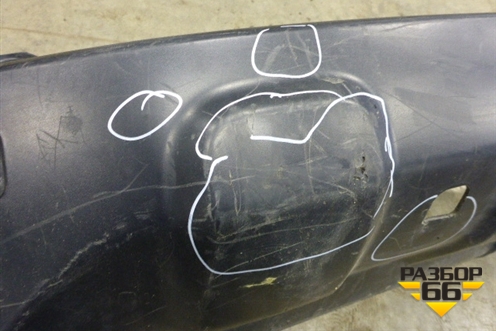 Юбка заднего бампера (до 2009г под парктроник) для Honda CR-V(RE) с 2006-2012г (ЦРВ СРВ)