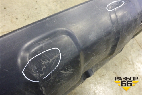 Юбка заднего бампера (до 2009г под парктроник) для Honda CR-V(RE) с 2006-2012г (ЦРВ СРВ)