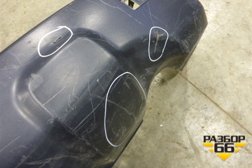 Юбка заднего бампера (до 2009г под парктроник) для Honda CR-V(RE) с 2006-2012г (ЦРВ СРВ)