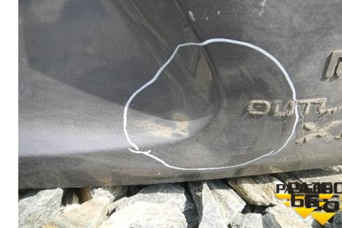 Дверь багажника без стекла (5801A524) для Mitsubishi Outlander XL с 2006-2012г (Аутлендер ХЛ)