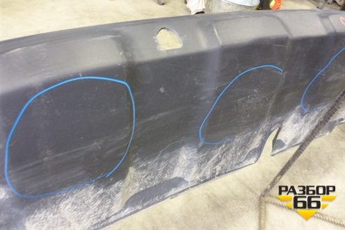 Юбка заднего бампера (после 2009г) для Honda CR-V(RE) с 2006-2012г (ЦРВ СРВ)