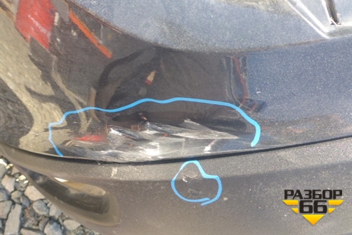 Бампер задний (с юбкой до 2013г под парктроник) для Volvo XC60 с 2008-2017г (ХС60)