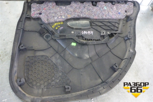 Обшивка двери задней левой под механику (829014AA0A) для Nissan Almera G15 с 2012г (Альмера Г15)