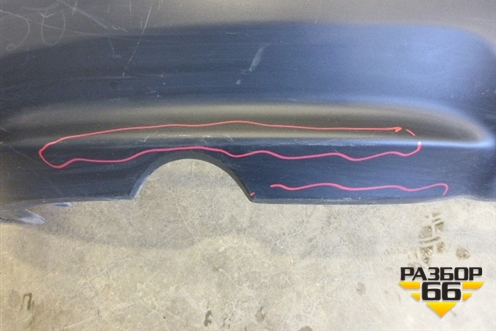 Юбка заднего бампера (до 2014г) (850B21KA0A) для Nissan Juke (F15) с 2011г (Жук)