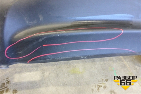 Юбка заднего бампера (до 2014г) (850B21KA0A) для Nissan Juke (F15) с 2011г (Жук)