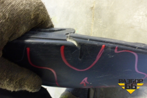 Юбка заднего бампера (до 2014г) (850B21KA0A) для Nissan Juke (F15) с 2011г (Жук)