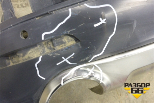 Бампер задний нижняя часть (с юбкой под парктроник) для Audi A4 (В8) Allroad Quattro с 2009-2016г (А4)