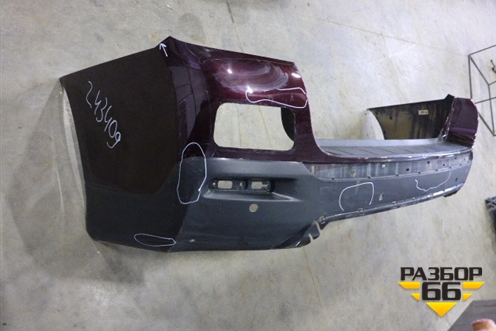 Бампер задний (под парктроник) для Toyota Highlander с 2007-2013г (Хайлендер)