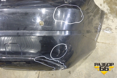 Бампер задний (до 2010г под парктроник) (A2048850238) для Mercedes Benz C-Klass W204 с 2007-2014г (Ц)