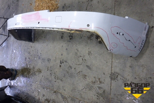 Бампер задний нижняя часть (до 2019г под парктроник) (4M0807527B) для Audi Q7 c 2015г (Ку 7)