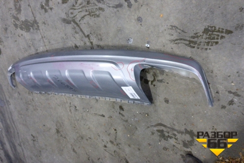 Юбка заднего бампера (4M0807521) для Audi Q7 c 2015г (Ку 7)