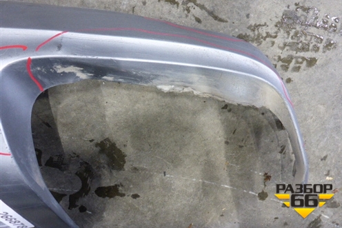 Юбка заднего бампера (4M0807521) для Audi Q7 c 2015г (Ку 7)