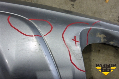 Юбка заднего бампера (4M0807521) для Audi Q7 c 2015г (Ку 7)