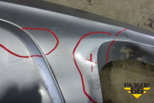 Юбка заднего бампера (4M0807521) для Audi Q7 c 2015г (Ку 7)