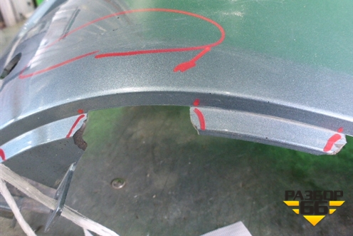 Бампер задний правая часть (под парктроник) (6410A218) для Mitsubishi Outlander XL с 2006-2012г (Аутлендер ХЛ)