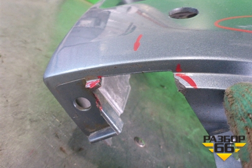 Бампер задний правая часть (под парктроник) (6410A218) для Mitsubishi Outlander XL с 2006-2012г (Аутлендер ХЛ)