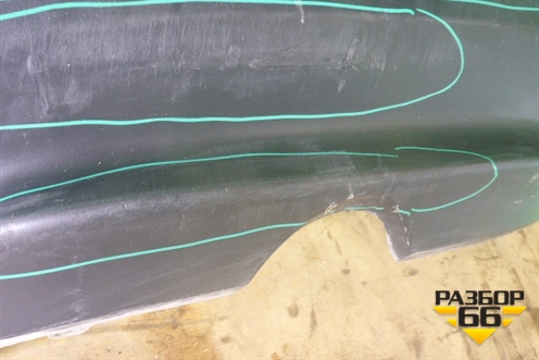 Юбка заднего бампера (до 2014г) (850B21KA1A) для Nissan Juke (F15) с 2011г (Жук)