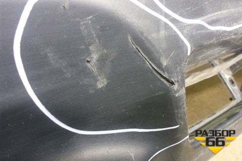 Юбка заднего бампера (до 2014г) (850B21KA1A) для Nissan Juke (F15) с 2011г (Жук)