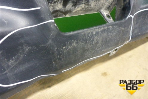 Юбка заднего бампера (до 2014г) (850B21KA1A) для Nissan Juke (F15) с 2011г (Жук)