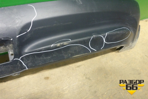 Юбка заднего бампера (до 2014г) (850B21KA1A) для Nissan Juke (F15) с 2011г (Жук)