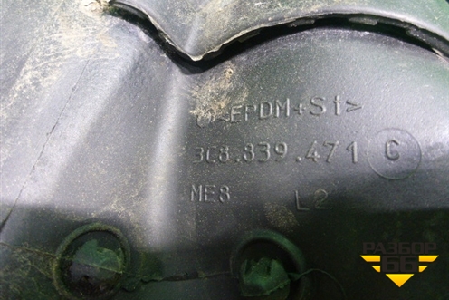 Уплотнитель стекла двери задней левой (3C8839471C) для Volkswagen Passat-CC с 2008г (Пассат ЦЦ)