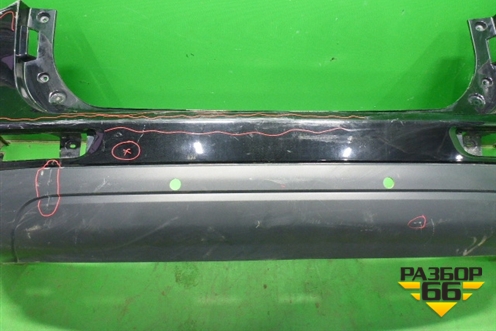 Бампер задний (до 2015г под парктроники не под накладку) (6410C889ZZ) для Mitsubishi Outlander с 2012-2024г (Аутлендер)