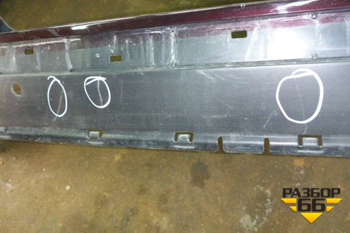 Бампер задний (под парктроник) (5215948170) для Toyota Highlander с 2007-2013г (Хайлендер)