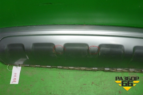 Юбка заднего бампера (4M0807521) для Audi Q7 c 2015г (Ку 7)