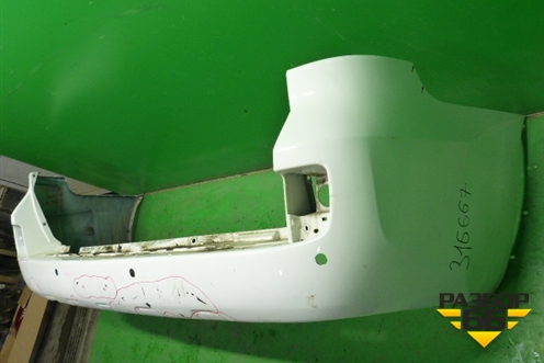 Бампер задний (до 2015г под парктроник) (5215960260) для Toyota Land Cruiser (200) с 2008г (Ленд Крузер)