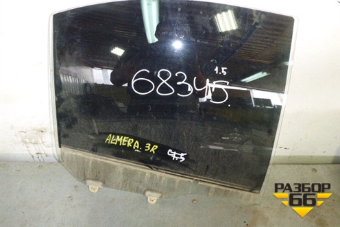 Стекло двери задней правой (8230095F0A) для Nissan Almera Classic с 2006-2013г (Альмера Классик)