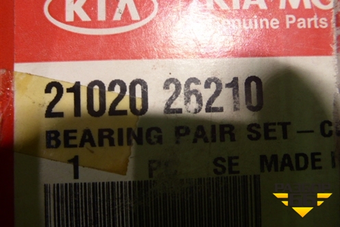 Вкладыши коренные (к-кт) (2102026210) для Hyundai Getz с 2002г (Гетц)