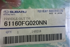 Ручка наружная двери передней левой (новая без кронштейна) (61160FG020NN) для Subaru Forester (SH5) с 2008-2012г (Форестер)