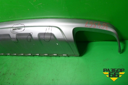 Юбка заднего бампера (4M0807521) для Audi Q7 c 2015г (Ку 7)