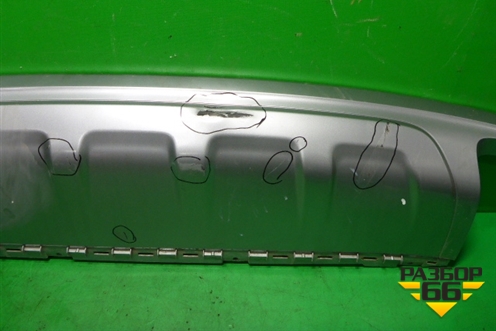 Юбка заднего бампера (4M0807521) для Audi Q7 c 2015г (Ку 7)