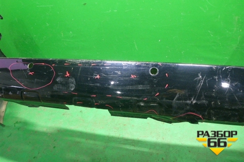 Бампер задний (до 2015г под парктроник) для Toyota Land Cruiser (200) с 2008г (Ленд Крузер)