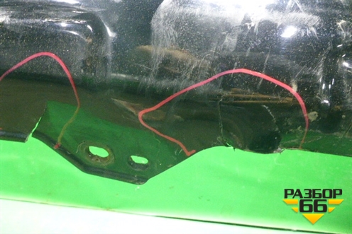 Бампер задний (до 2015г под парктроник) для Toyota Land Cruiser (200) с 2008г (Ленд Крузер)