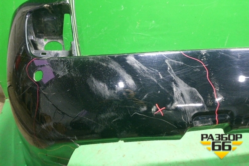 Бампер задний (до 2015г под парктроник) для Toyota Land Cruiser (200) с 2008г (Ленд Крузер)