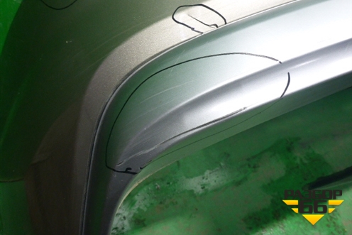 Бампер задний нижняя часть (до 2019г под парктроник) (4M0807527C) для Audi Q7 c 2015г (Ку 7)