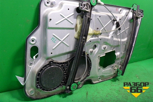 Стеклоподъёмник электрический передний левый (в сборе под доводчик) для Volkswagen Phaeton с 2002-2014г (Фаетон)