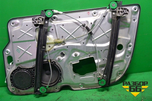 Стеклоподъёмник электрический передний левый (в сборе под доводчик) для Volkswagen Phaeton с 2002-2014г (Фаетон)