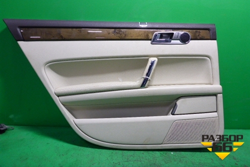 Обшивка двери задней левой под электрику (Long светлая кожа) для Volkswagen Phaeton с 2002-2014г (Фаетон)