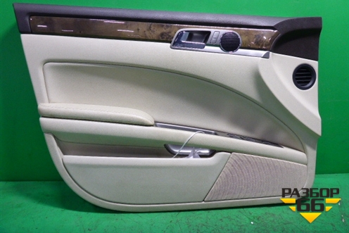Обшивка двери передней левой под электрику (светлая кожа) для Volkswagen Phaeton с 2002-2014г (Фаетон)