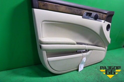 Обшивка двери передней левой под электрику (светлая кожа) для Volkswagen Phaeton с 2002-2014г (Фаетон)