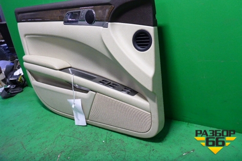 Обшивка двери передней левой под электрику (светлая кожа) для Volkswagen Phaeton с 2002-2014г (Фаетон)