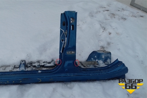 Порог со стойкой левый для Mitsubishi L 200 c 2006-2015г (Л200)