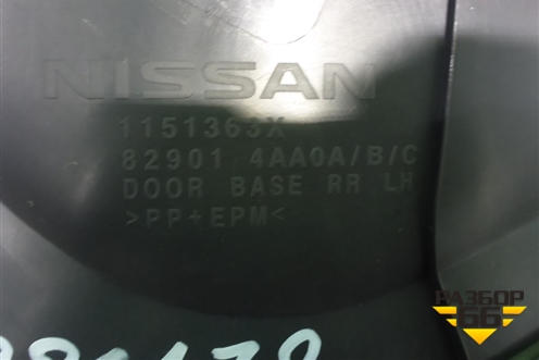 Обшивка двери задней левой под механику (829014AA0A) для Nissan Almera G15 с 2012г (Альмера Г15)