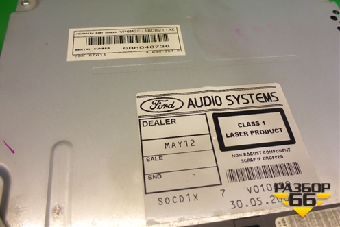 Магнитола (Sony) (7M5T18C939AD) для Ford C-MAX с 2003-2010г (ЦМакс 1)