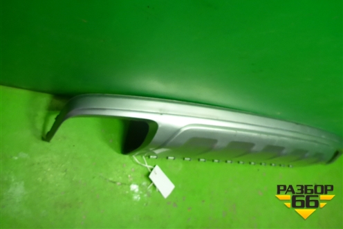 Юбка заднего бампера (4M0807521) для Audi Q7 c 2015г (Ку 7)